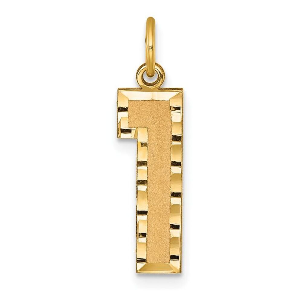 14k Yellow Gold, Varsity Collection, Large D/C Pendant Number 1